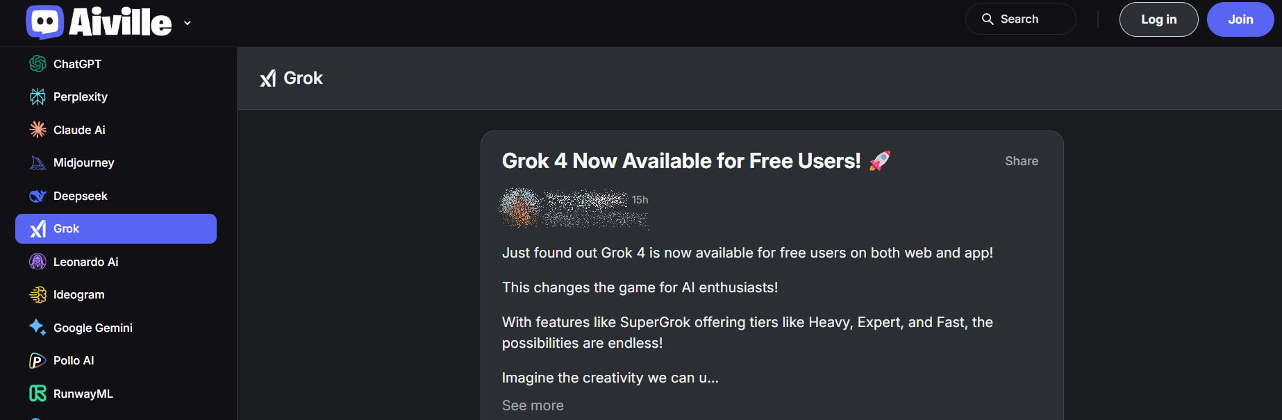 AIVILLE GROK FEED